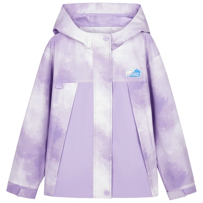 Skechers斯凯奇童装户外梭织冬季女童连帽外套儿童运动休闲套装