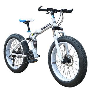 越野变速粗大轮胎折叠沙滩赛车雪地车山地车自行车男成人学生单车