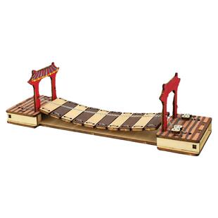 儿童科技小制作DIY铁索桥泸定桥模型桥梁传统建筑文化创意礼品