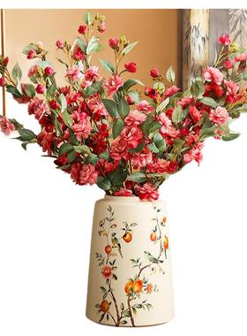 好柿成双陶瓷储存罐复古摆件