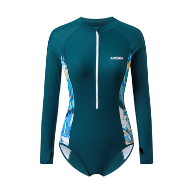 AXESEA连体长袖冲浪服女防晒泳衣