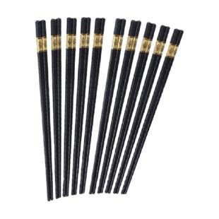 双枪合金筷子抗菌防霉防滑家庭家用酒店筷可高温消毒筷加长