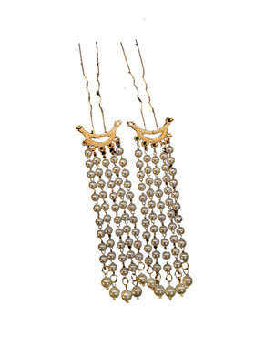 原创挑牌小钗发簪流苏步摇贝珠