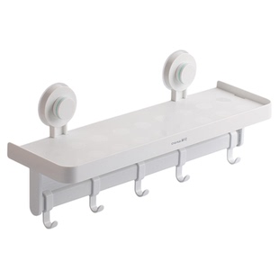 茶花置物架浴室卫生间吹风机花洒吸盘牙刷架毛巾架厨房挂钩收纳盒