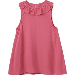 童泰女童无袖连衣裙夏季薄款时尚外出甜美裙子洋气花边领口公主裙