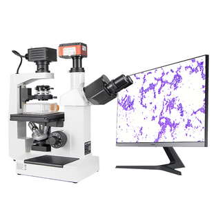 奥斯微专业倒置生物显微镜三目高倍高清4K电子显微镜 实验室细菌细胞观察科研教学BX19-HK830