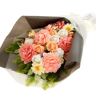 不织布手工diy花材料包花朵仿真手捧花花束母亲节送妈妈自制礼物