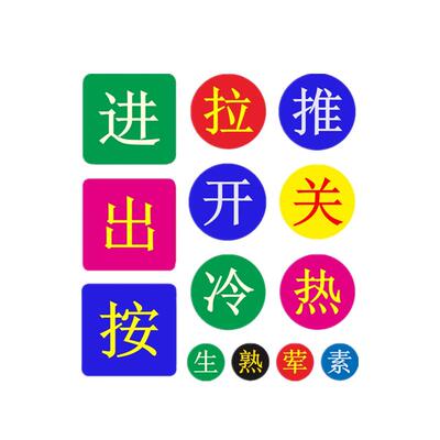 推拉移玻璃门贴进出禁字牌