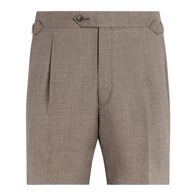 Suitsupply灰褐色羊毛休闲短裤