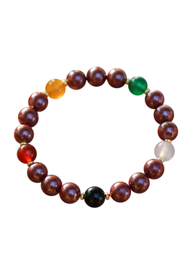本命年朱砂玛瑙转运手链女