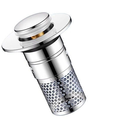 洗手盆漏水塞按压式下水器弹跳芯卫生间通用洗脸盆水池过滤网漏塞