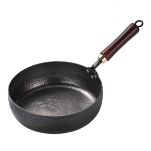 章丘铁锅平底煎锅加深煎锅牛排专用煎锅无涂层不粘锅第一名电磁炉