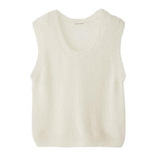 NOTHING WRITTEN春新款白色针织外穿无袖背心T恤银泰百货精品