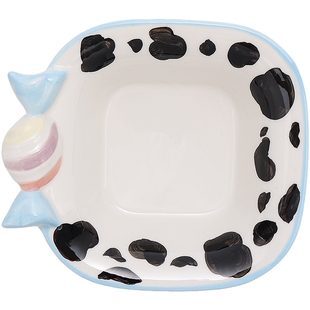 少女心蝴蝶结可爱的碗女生高颜值手绘釉下彩陶瓷家用米饭碗甜品碗