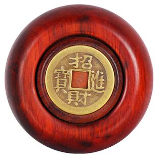 紫檀木赚钱转钱手把件时来运转牛转乾坤男士随身把玩旋转解压神器