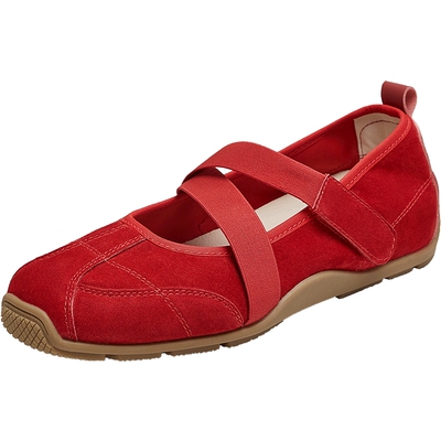 天美意秋新款休闲百搭芭蕾鞋运动复古女玛丽珍鞋KM092CQ5