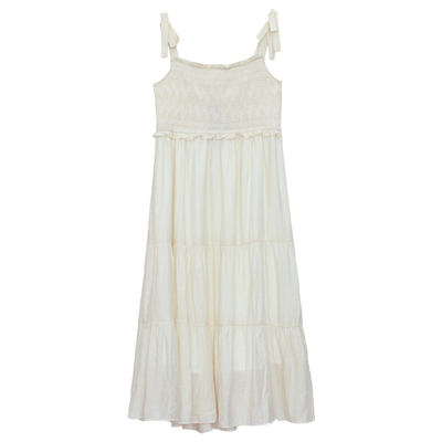 瑞尔法式复古吊带连衣裙