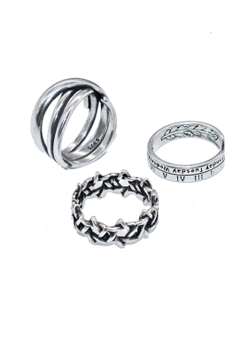 ins三件套数字潮网个性简约指环