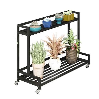 曦品铁艺花架置物架阳台户外带轮