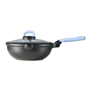 卡罗特钛不粘锅炒锅家用炒菜28cm加深平底锅电磁炉燃气灶专用不沾