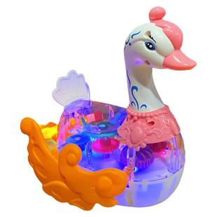 儿童电动音乐天鹅会唱歌跳舞男女孩宝宝婴儿卡通动物玩具哄娃神器