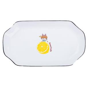 怀恒卡通创意长方形鱼盘子家用网红陶瓷餐具装鱼盘菜盘大号蒸鱼盘