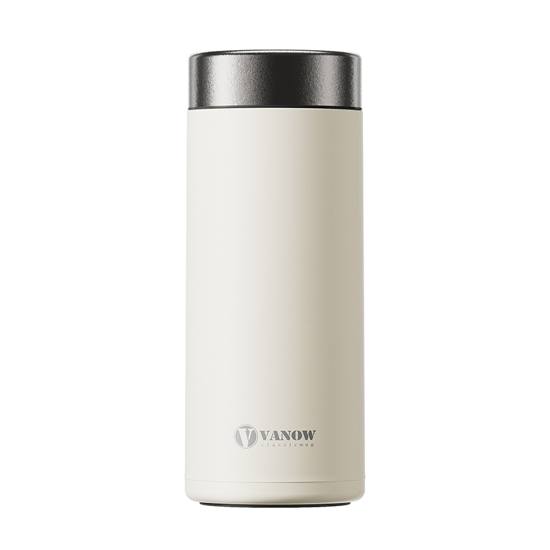 Vanow纯钛保温杯男女2025新款双层钛杯高档茶水分离轻巧咖啡水杯