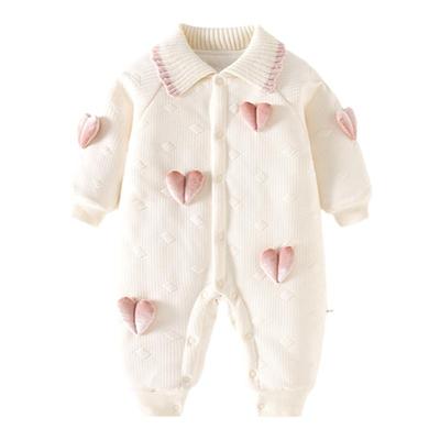 夹棉秋冬季120克棉公主风连体衣