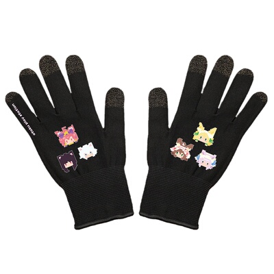 宅漫游尼龙五指触屏薄款手套音游