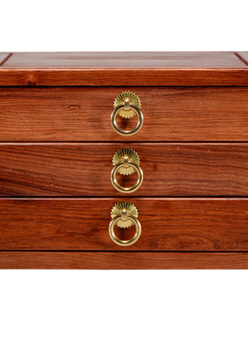 多功能实木储物柜缅甸花梨