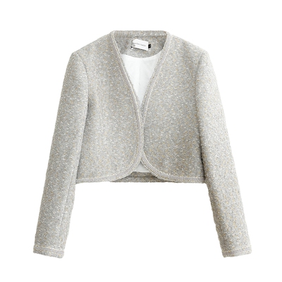 龙喜儿设计感气质名媛外套