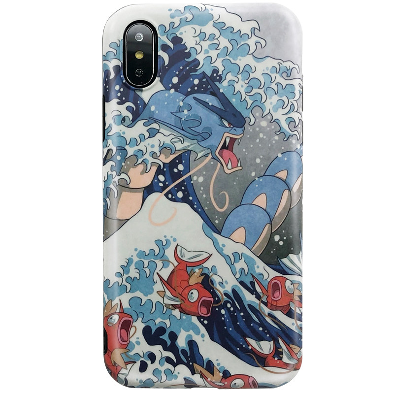 宝可梦手机壳鲤鱼王浮世绘适用于iphone14promax苹果13全包12华为