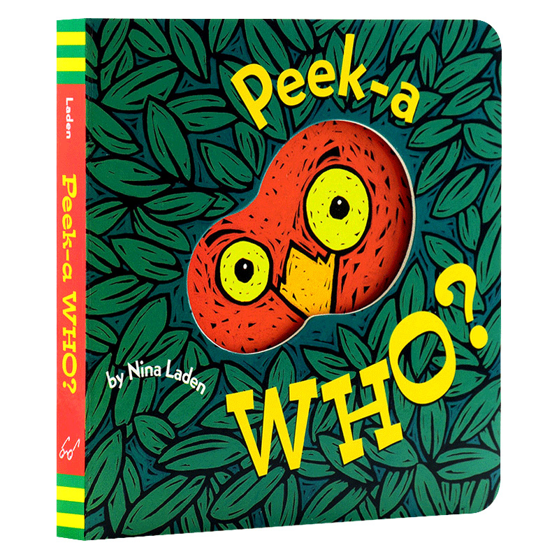 英文原版绘本 猜猜我是谁  Peek A Who 躲猫猫洞洞书 纸板翻翻书 玩具游戏书 0-3岁早教启蒙美国书协推荐亲子互动 又日新
