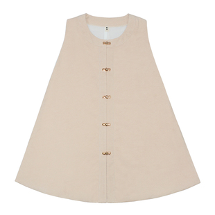 漫春雪汉服【寒月】圆领短比甲明制 春秋冬 纯色日常通勤男女国风