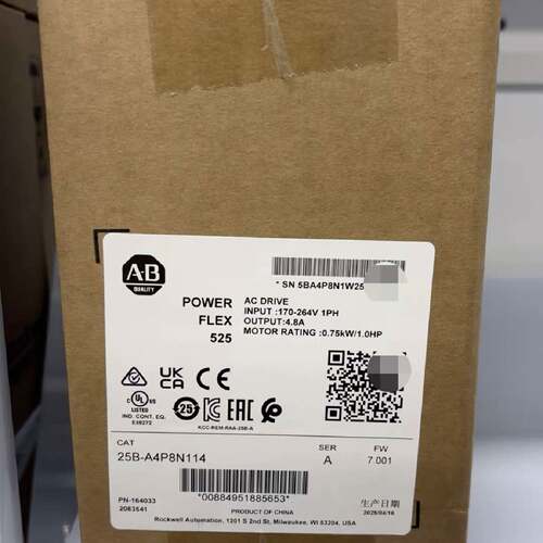 议价议价25BA4P8N114全新AB罗克韦尔525变频器400V电压拍前