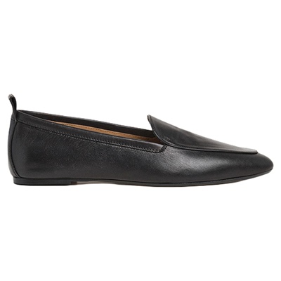 Flattered软羊皮尖头平底乐福鞋