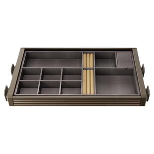 衣柜拉篮裤架伸缩滑轨衣帽间收纳首饰盒抽屉多功能内置抽拉式裤抽