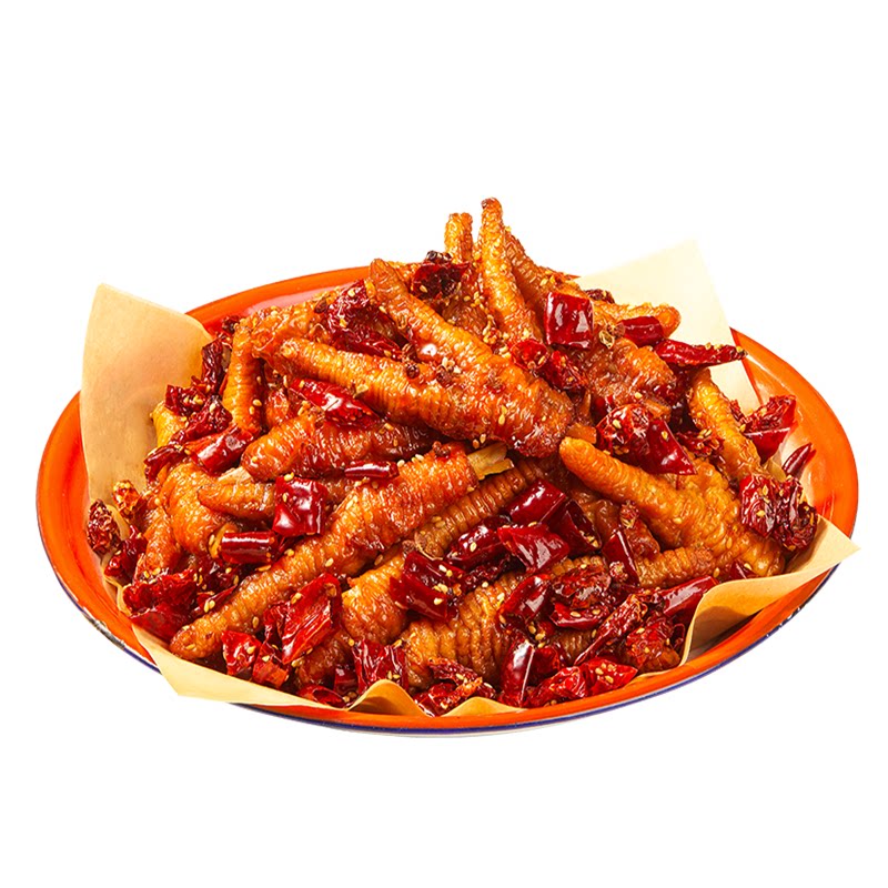 王小卤虎皮凤爪中辣碎爪238g卤味即食辣味鸡爪休闲零食解馋追剧