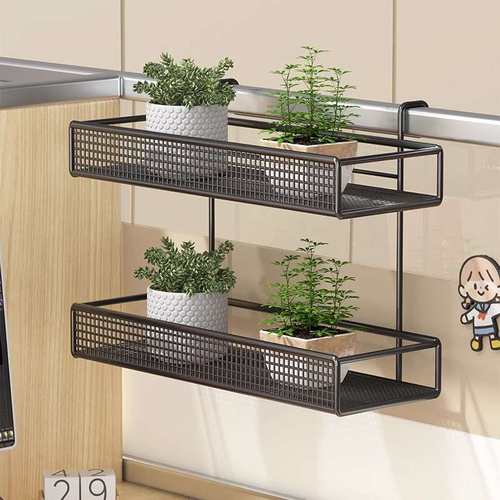 悬挂式置物架办公室挂篮工位上神器隔板多层安装办公桌屏风收纳免