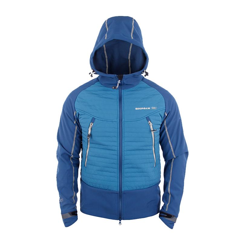 BIGPACK派格戶外軟殼夾克防風(fēng)保暖沖鋒衣外套男登山滑雪服抓絨衣