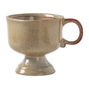 咖啡杯中古风杯子好看的茶杯高脚杯酸奶杯创意甜品杯马克杯水杯