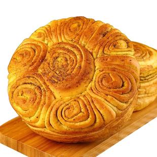 陇禾源特色烤花馍青海甘肃烤馍花卷馍面包早餐美食零食糕点1个装
