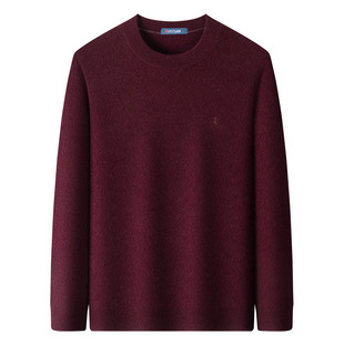 [山羊绒羊毛]梦特娇男士羊绒衫冬装时尚羊毛衫打底毛衣加厚保暖J