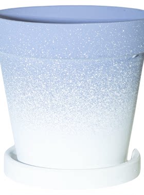 网红红陶花盆大号植物盆栽粗陶室内简约陶瓷多肉透气盆带托盘渐变