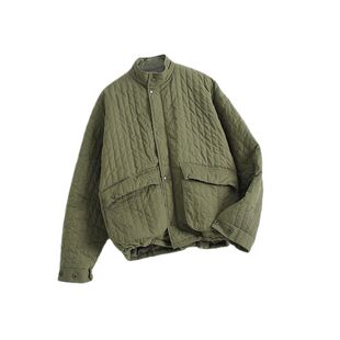 韩国代购20FW quilting safari cropped jumper  菱格夹棉外套
