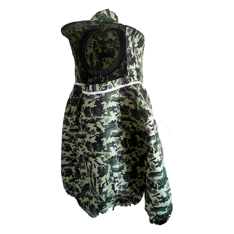 养蜂服半身防蜜蜂服迷彩蜂衣蜂帽