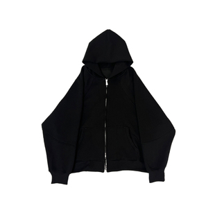 高质感基础纯色连帽卫衣宽松重磅双拉链外套男女同款运动百搭上衣