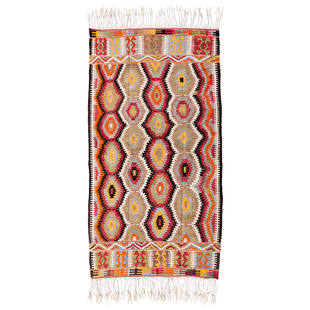 北欧家用地垫土耳其风格手工编织基利姆kilim地毯门垫地垫挂毯