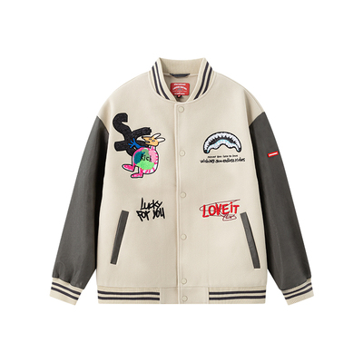 SG鲨鱼嘴X野丸子联名棒球服夹克