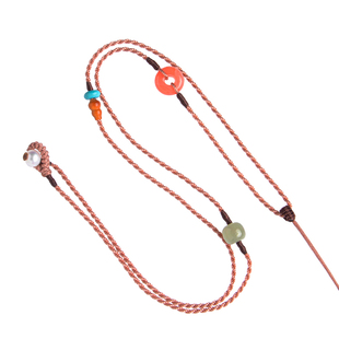 亏米福利！手工编织吊坠绳多宝蜜蜡锁骨项链绳玉坠翡翠项链挂绳